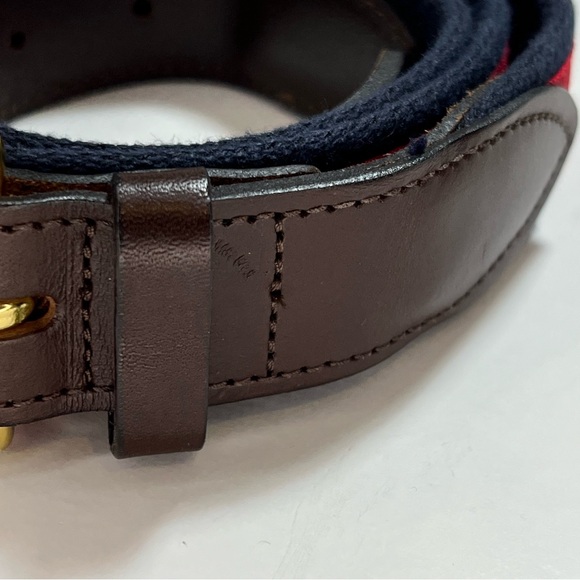 VINEYARD VINES Canvas Whale Belt Red Size 34 - Picture 5 of 8